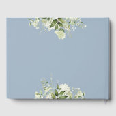 Groene Letter Stof Blauw Baby Shower Gastenboek (Achterkant)