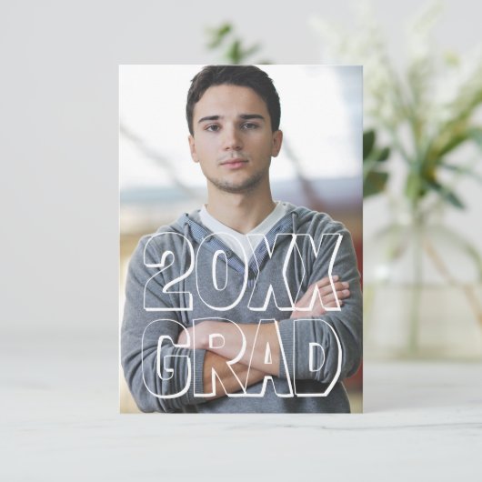 Groene letters 3x5 - Aankondiging Afstuderen (Staand voorkant)