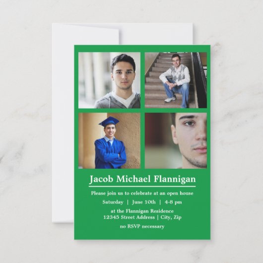 Groene letters 3x5 - Aankondiging Afstuderen (Achterkant)