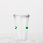 groene letters " vegan " acryl drinkbeker (Rechts)