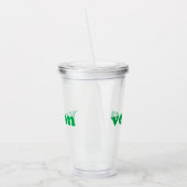 groene letters " vegan " acryl drinkbeker (Links)