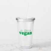 groene letters " vegan " acryl drinkbeker (Achterkant)