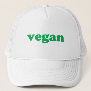 groene letters " vegan " trucker pet