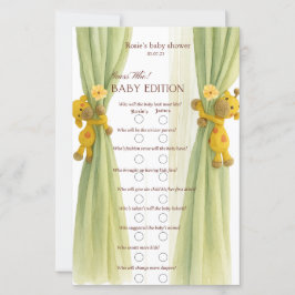 Groene leuke giraffe waterverf baby shower spel
