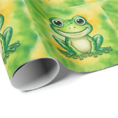 Groene leuke kikker cadeaupapier (Rol Hoek)