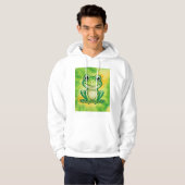Groene leuke kikker hoodie (Voorkant volledig)