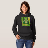 Groene leuke kikker hoodie (Voorkant volledig)