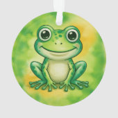 Groene leuke kikker ornament (achterkant)