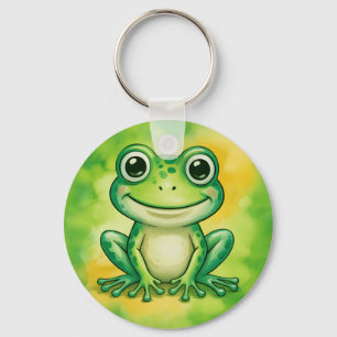 Groene leuke kikker sleutelhanger