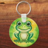Groene leuke kikker sleutelhanger (Voorkant)