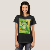 Groene leuke kikker t-shirt (Voorkant volledig)