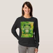 Groene leuke kikker t-shirt (Voorkant volledig)