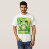 Groene leuke kikker t-shirt (Voorkant volledig)