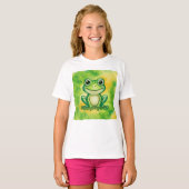 Groene leuke kikker t-shirt (Voorkant volledig)