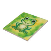 Groene leuke kikker tegeltje (Zijkant)