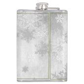 Groene Leuke Sneeuwman Vakantie Flask Heupfles (Achterkant)