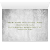 Groene Leuke Sneeuwman Vakantie Groet Kaart (Binenzijde Horizontaal (Onderkant))