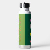 Groene Levendige Bloemenmix Waterfles (Links)