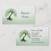 Groene levensboom visitekaartje (Voorkant / Achterkant)