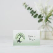 Groene levensboom visitekaartje (Staand voorkant)