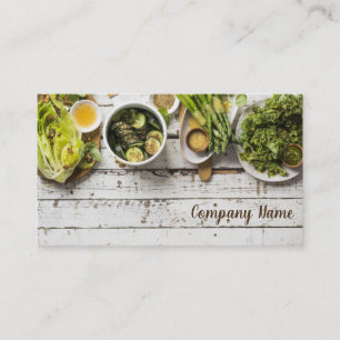 Groene levensstijl Salad Restaurant Vegetarian Foo Visitekaartje