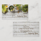 Groene levensstijl Salad Restaurant Vegetarian Foo Visitekaartje (Voorkant / Achterkant)