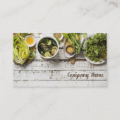 Groene levensstijl Salad Restaurant Vegetarian Foo Visitekaartje (Voorkant)