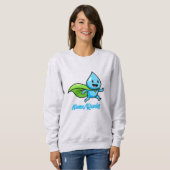 Groene Levensstijl Waterdruppel Karakter Trui (Voorkant volledig)