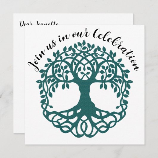 Groene levensstructuur Einde behandelingskanker Kaart (Voorkant / Achterkant)