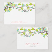 Groene leves Knoted Love Trees Spring Wedding Plaatskaartje (Voorkant / Achterkant)