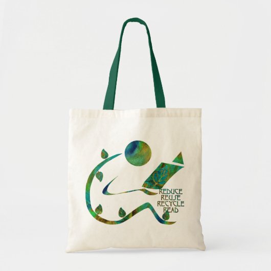 Groene lezer 4R-tas Tote Bag (Voorkant)