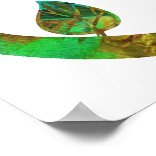 Groene lezer afdrukken poster (Hoek)