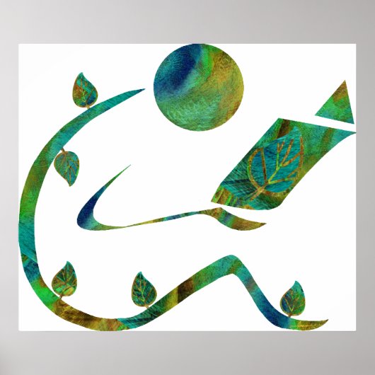 Groene lezer afdrukken poster (Voorkant)