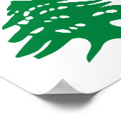 Groene Libanese cedar-boom Poster (Hoek)