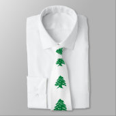 Groene Libanese cedar-boom Stropdas (Gebonden)