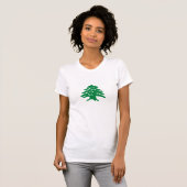 Groene Libanese cedar-boom T-shirt (Voorkant volledig)