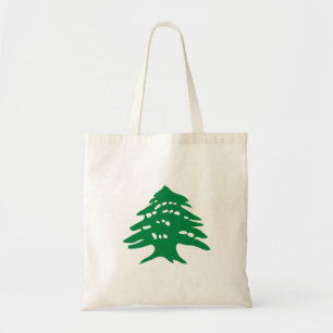 Groene Libanese cedar-boom Tote Bag