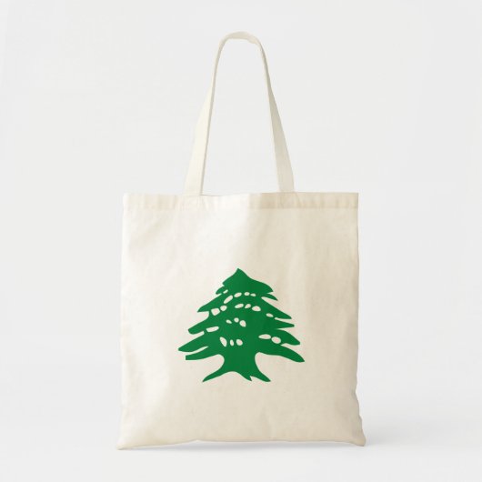 Groene Libanese cedar-boom Tote Bag (Voorkant)