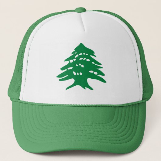 Groene Libanese cedar-boom Trucker Pet (Voorkant)