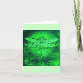 Groene Libel Notecard Kaart