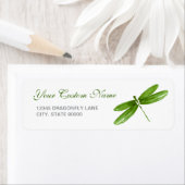 Groene libel retour adreslabels Sjabloon Etiket (Insitu)