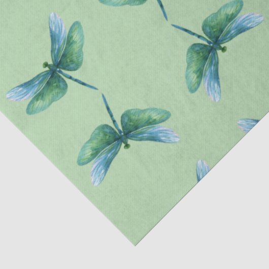 Groene Libel Tissuepapier (Detail)