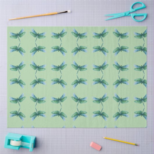 Groene Libel Tissuepapier (Craft)