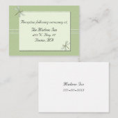 Groene libel Trouwbehuizingskaarten Informatiekaartje (Voorkant / Achterkant)