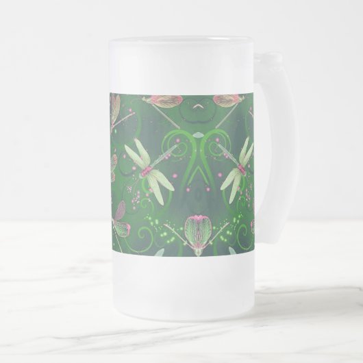 Groene libellen Bevroren Mok (Voorkant rechts)