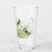 Groene libellen Drink glas (Voorkant)
