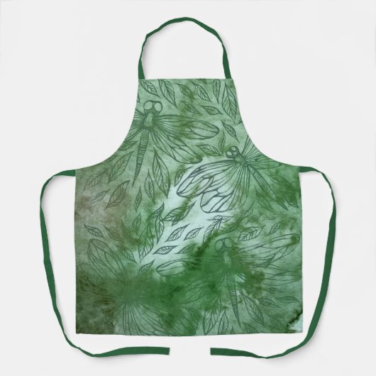 Groene Libellen Libel Liefhebbers Schort (Voorkant)