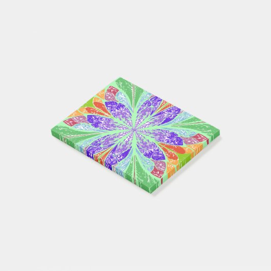 Groene lichte bladeren post-it® notes (Schuin)