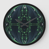 Groene lichte Technologie wandklok (Voorkant)