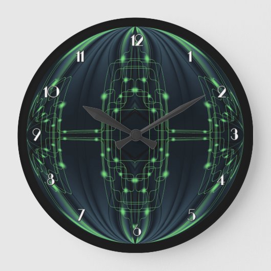 Groene lichte Technologie wandklok (Voorkant)